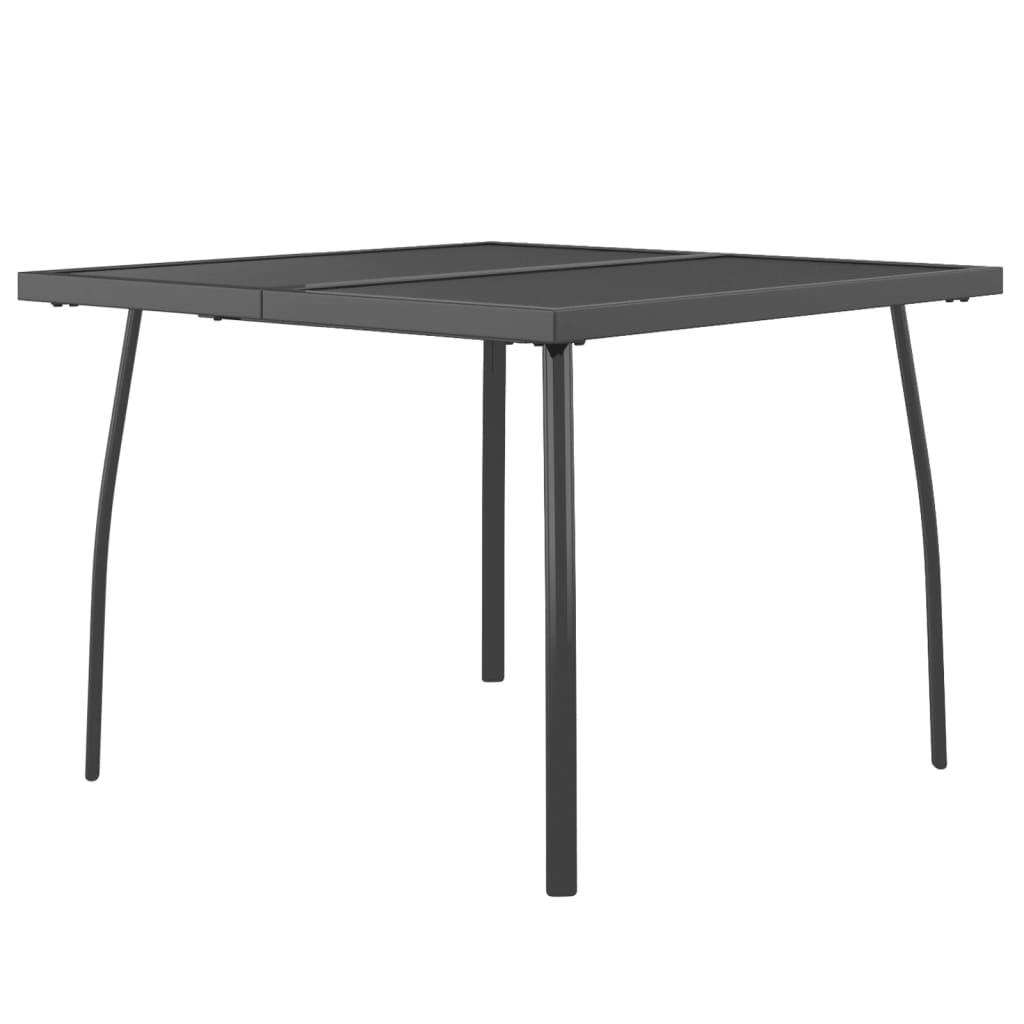 Mesa de jardín de malla de acero gris antracita 50x50x72 cm