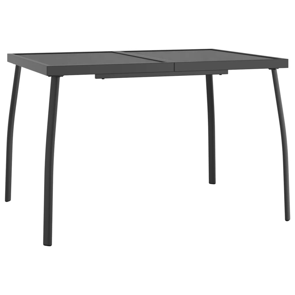 Mesa de jardín de malla de acero gris antracita 50x50x72 cm