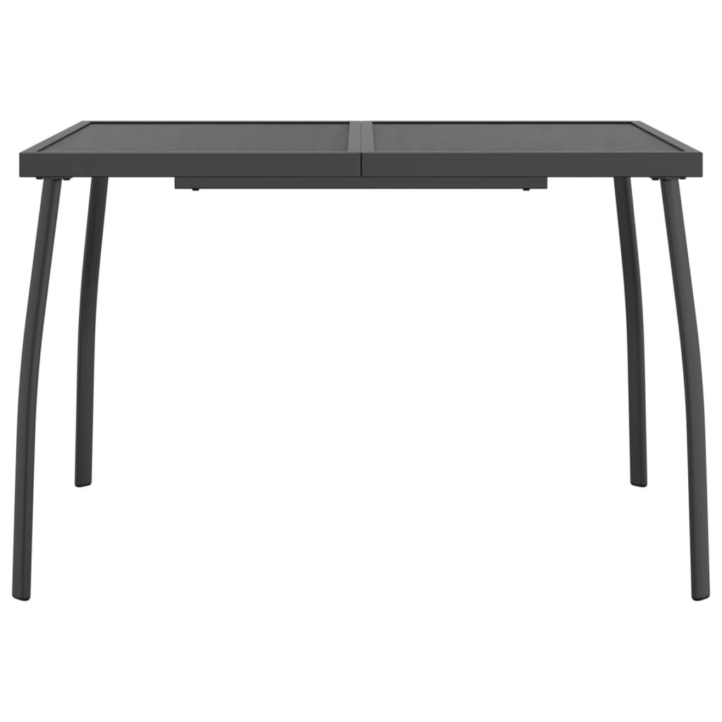 Mesa de jardín de malla de acero gris antracita 50x50x72 cm