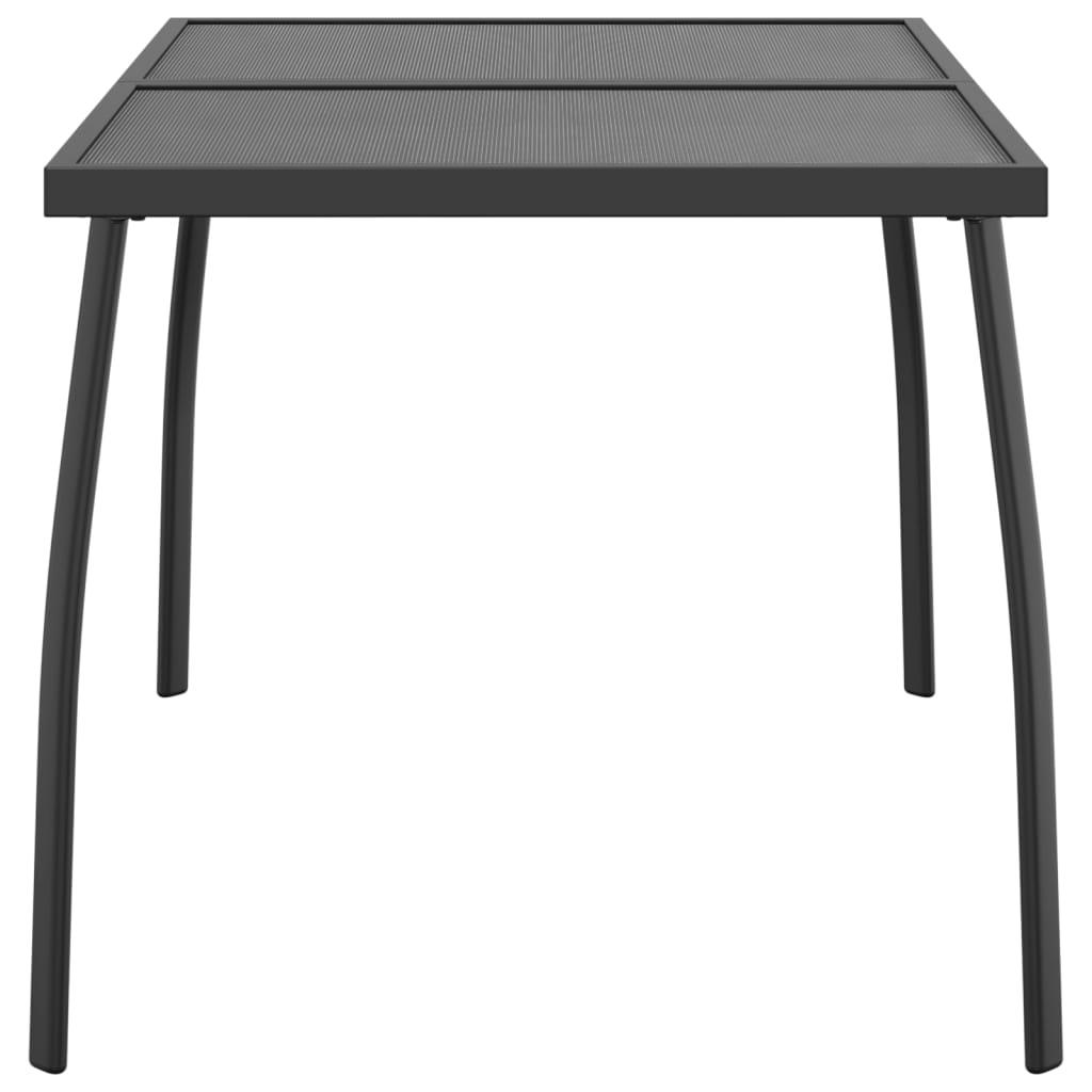 Mesa de jardín de malla de acero gris antracita 50x50x72 cm