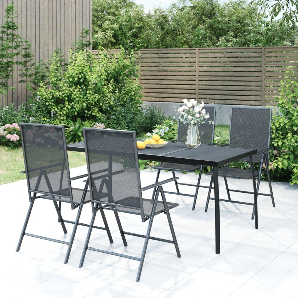 Mesa de jardín de malla de acero gris antracita 50x50x72 cm