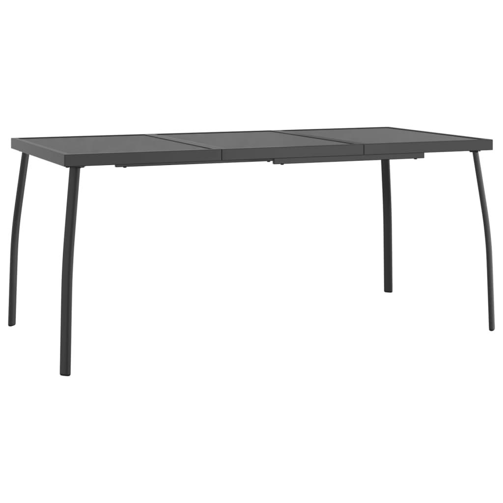 Mesa de jardín de malla de acero gris antracita 50x50x72 cm
