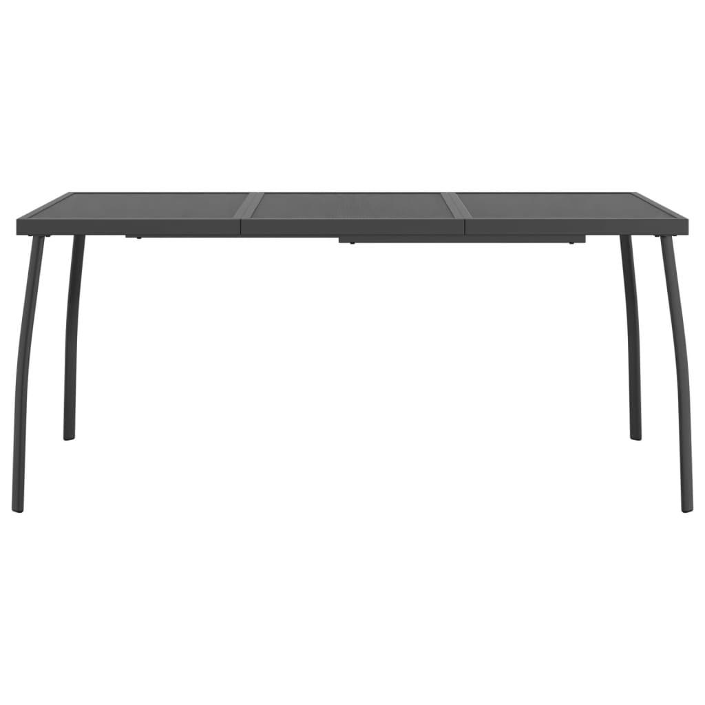 Mesa de jardín de malla de acero gris antracita 50x50x72 cm