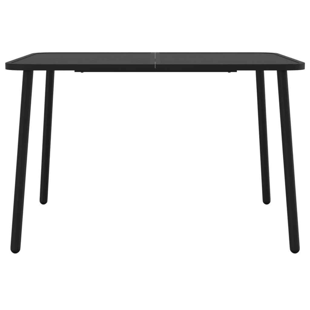 Mesa de jardín de acero gris antracita 100x100x72 cm