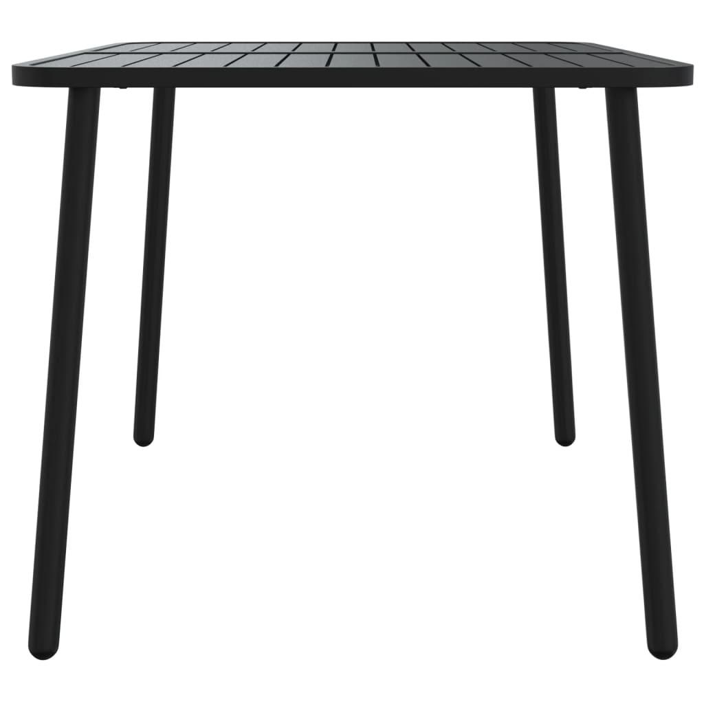 Mesa de jardín de acero gris antracita 100x100x72 cm