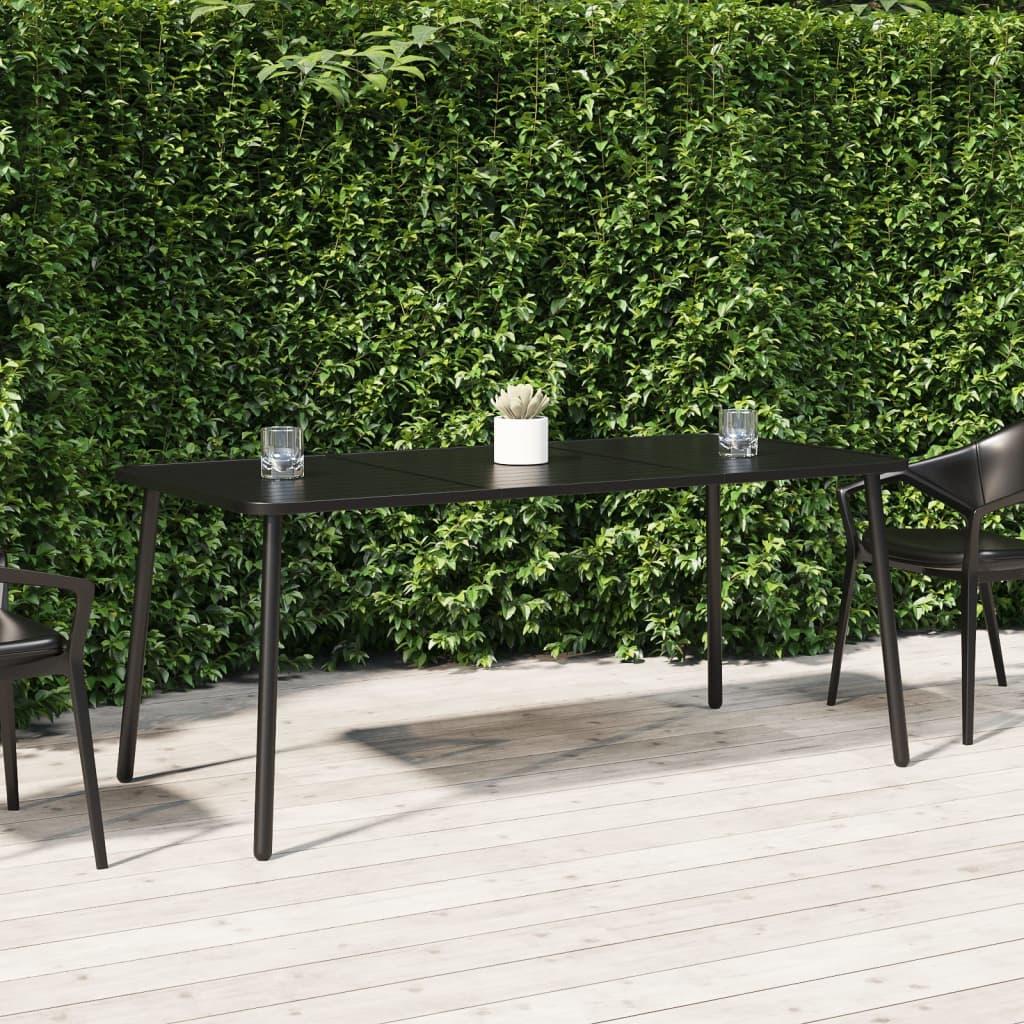 Mesa de jardín de acero gris antracita 100x100x72 cm