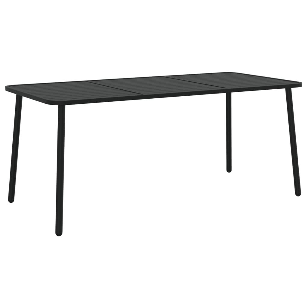 Mesa de jardín de acero gris antracita 100x100x72 cm