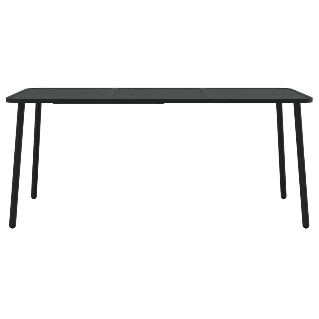 Mesa de jardín de acero gris antracita 100x100x72 cm