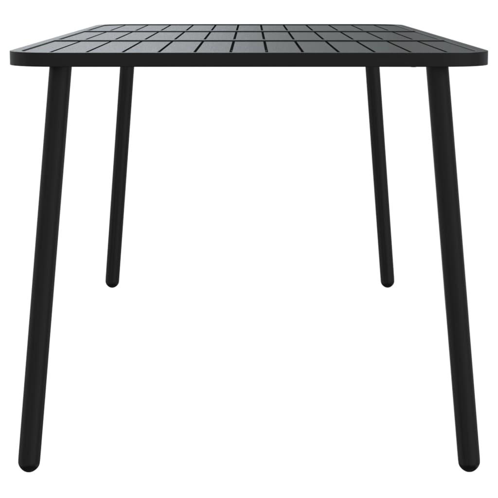 Mesa de jardín de acero gris antracita 100x100x72 cm