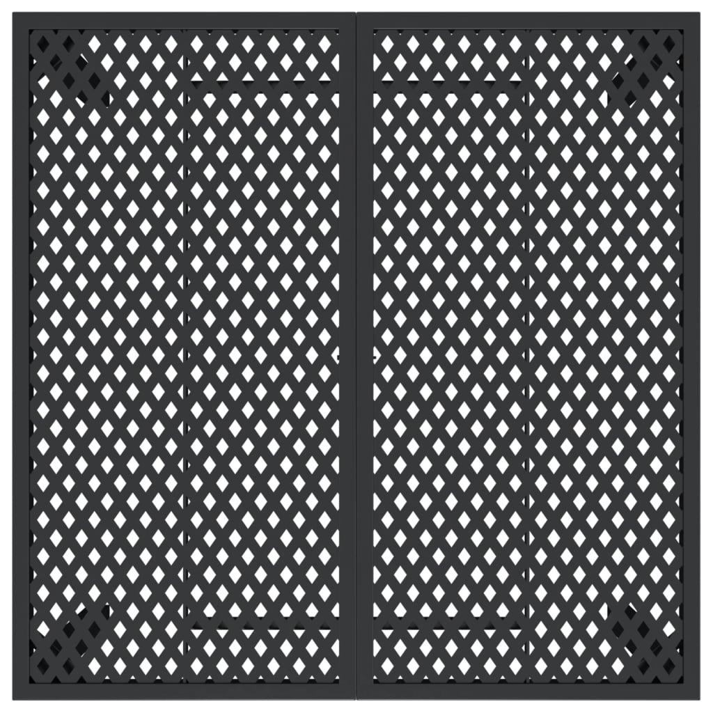 Mesa de jardín de acero gris antracita 100x100x72 cm