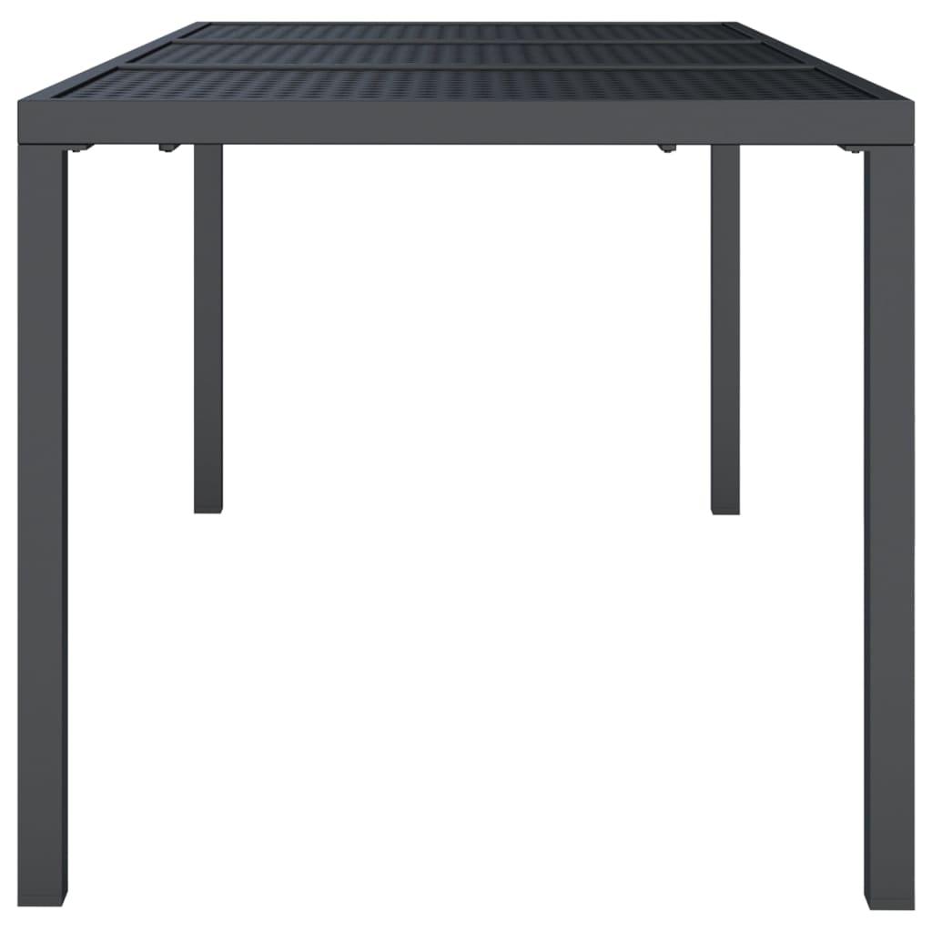 Mesa de jardín de acero gris antracita 100x100x72 cm