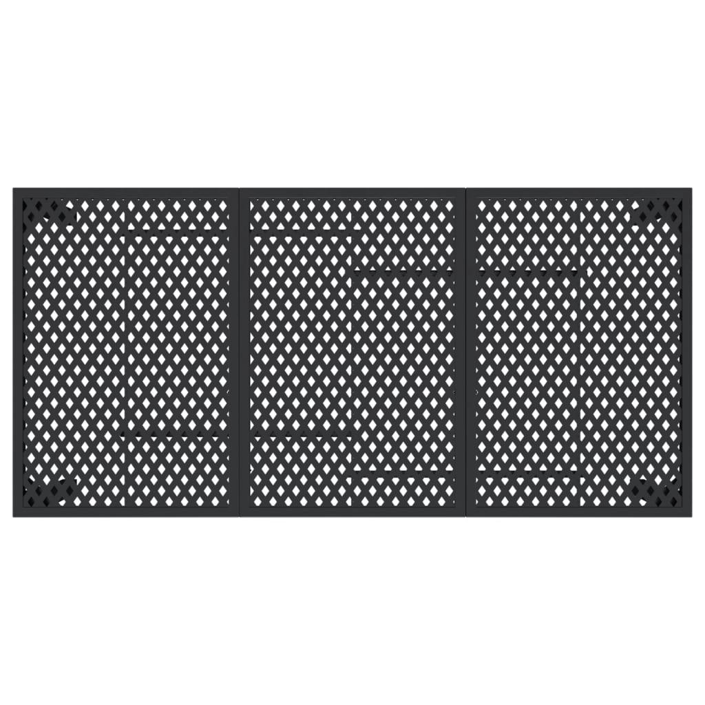 Mesa de jardín de acero gris antracita 100x100x72 cm
