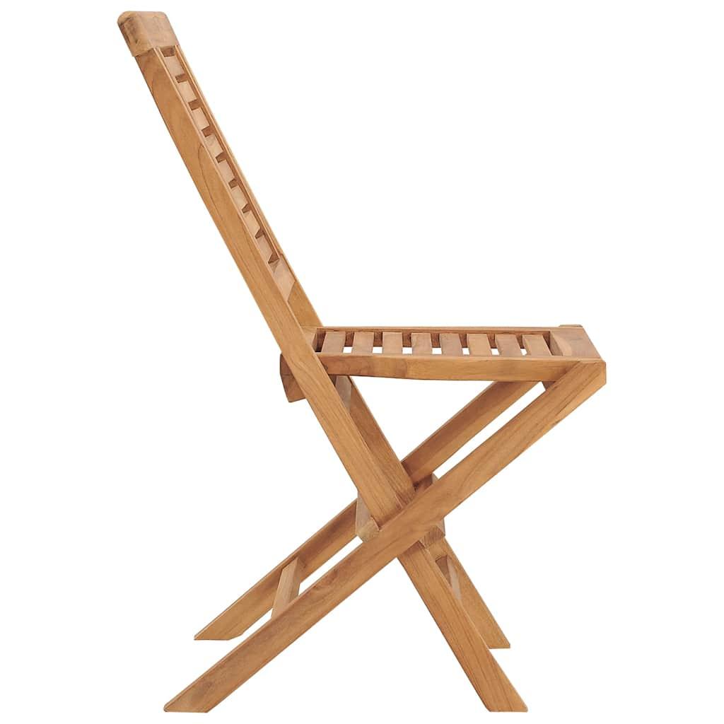 Sillas plegables (2 unidades) de madera maciza de teca