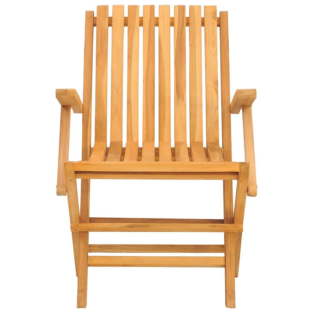 Sillas plegables (2 unidades), madera maciza de teca