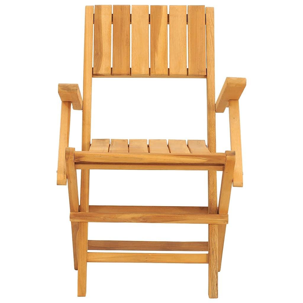 Sillas plegables (2 unidades), madera maciza de teca