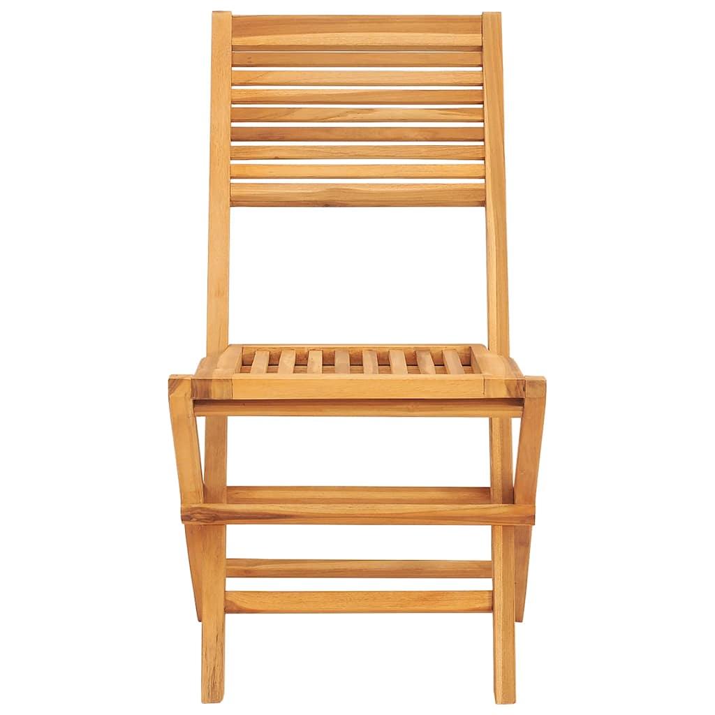 Sillas plegables (2 unidades), madera maciza de teca