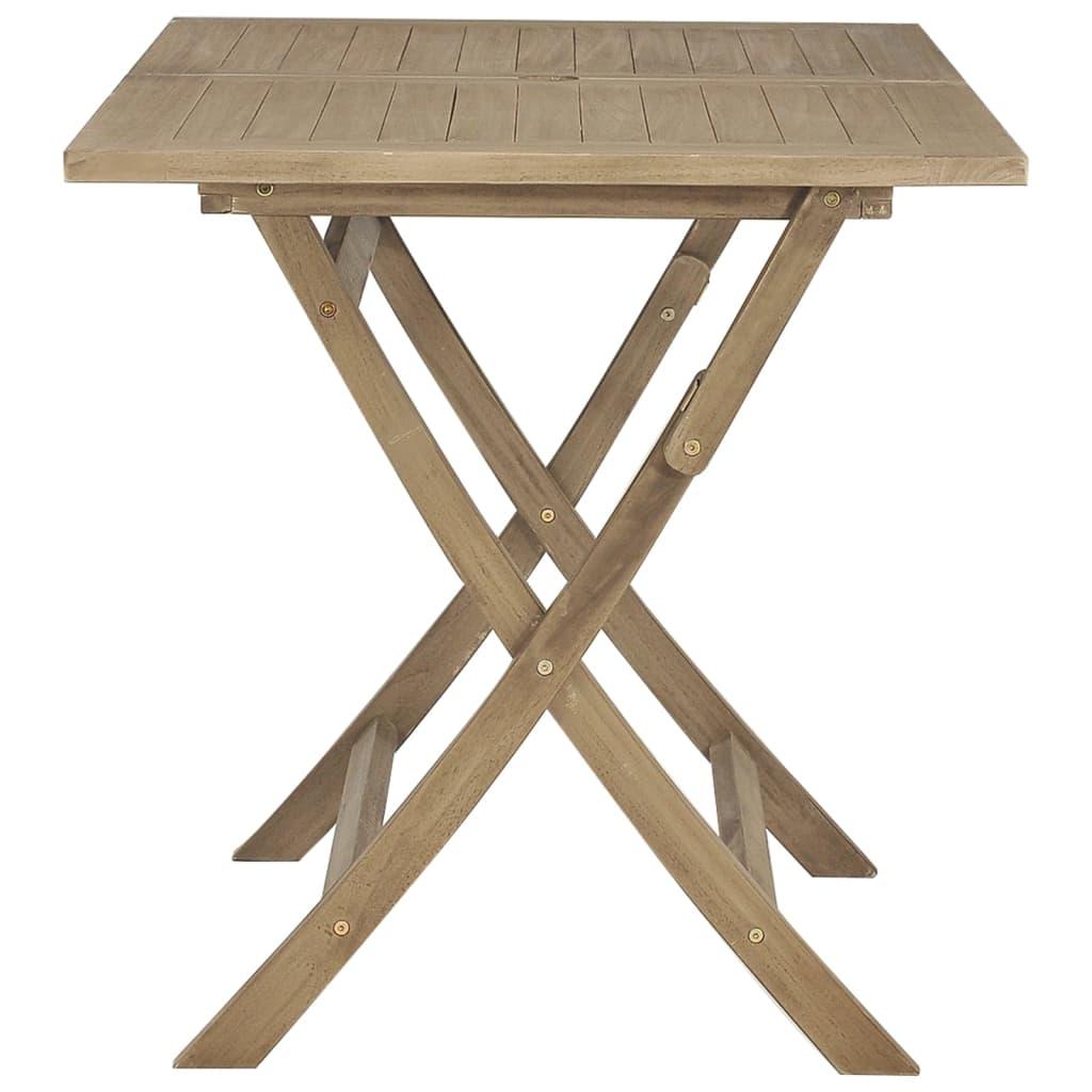 Mesa de jardín plegable madera maciza de teca