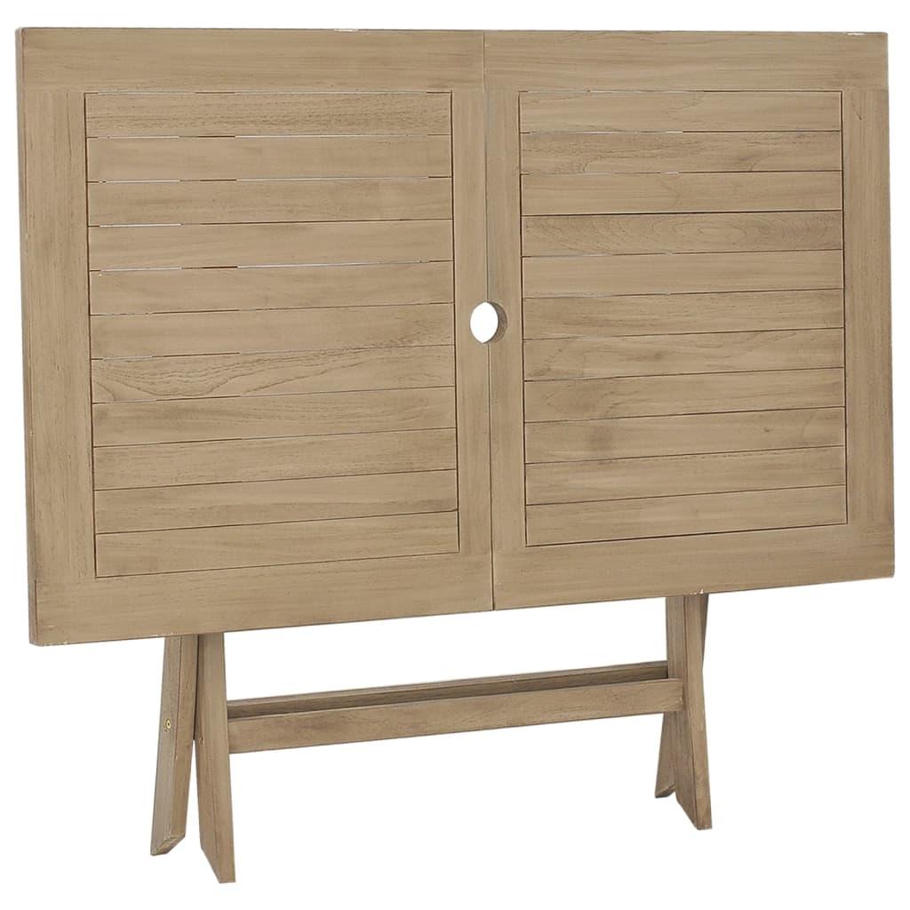 Mesa de jardín plegable madera maciza de teca