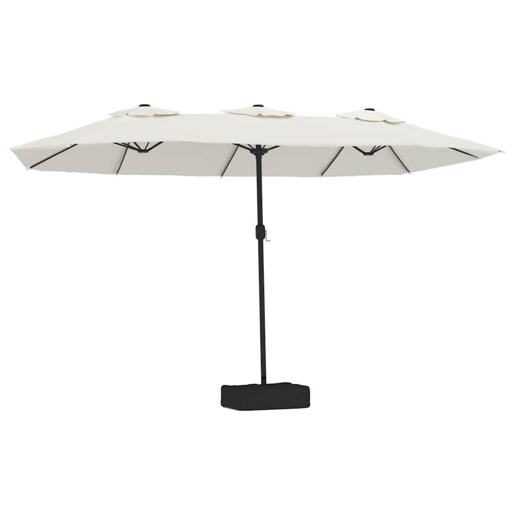Sombrilla doble blanco arena 449x265 cm