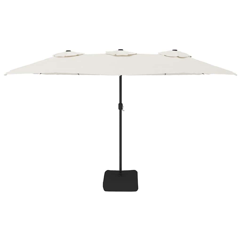 Sombrilla doble blanco arena 449x265 cm
