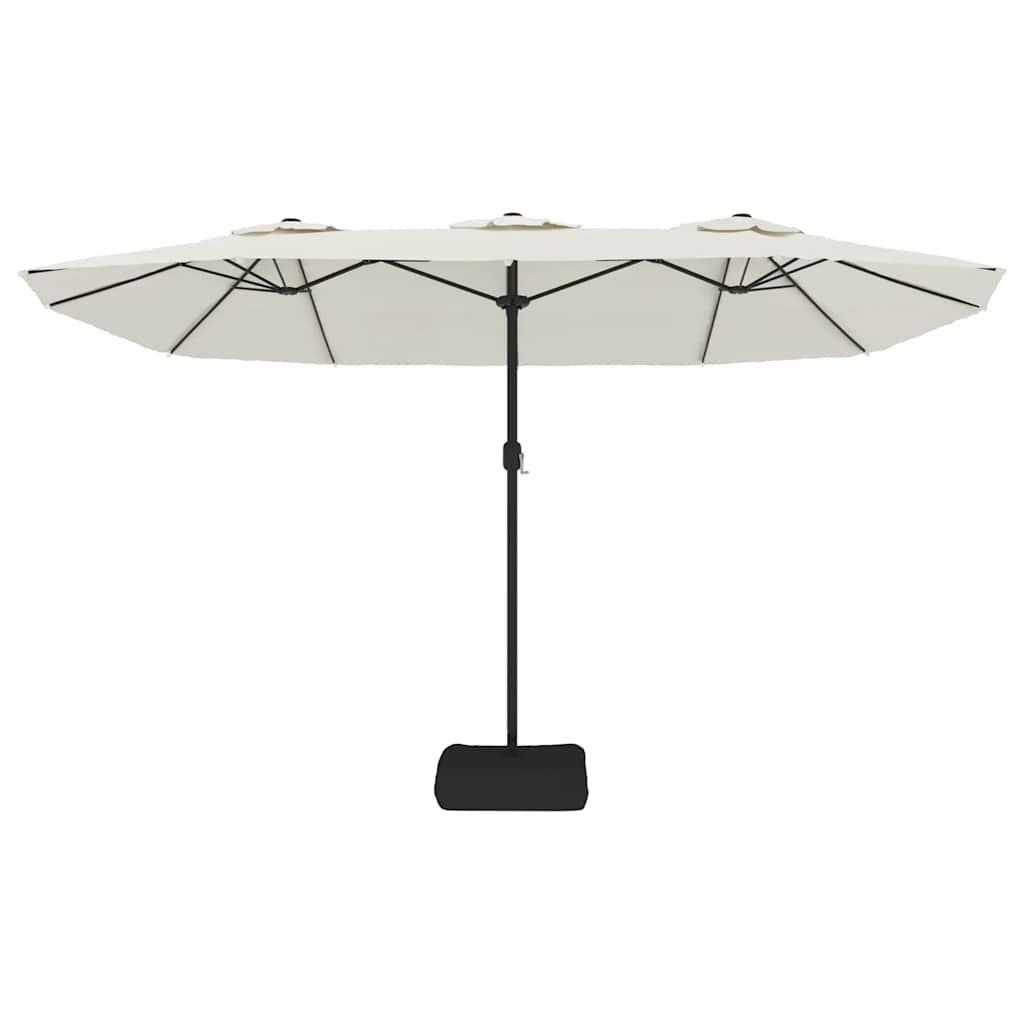 Sombrilla doble blanco arena 449x265 cm