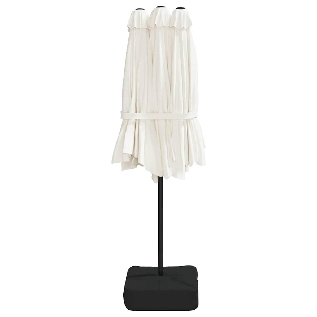 Sombrilla doble blanco arena 449x265 cm