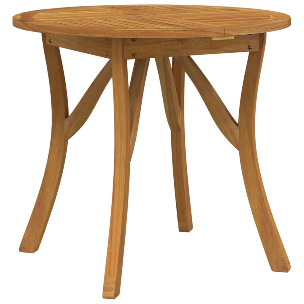 Mesa de jardín madera maciza acacia negro y marrón 123x60x74 cm