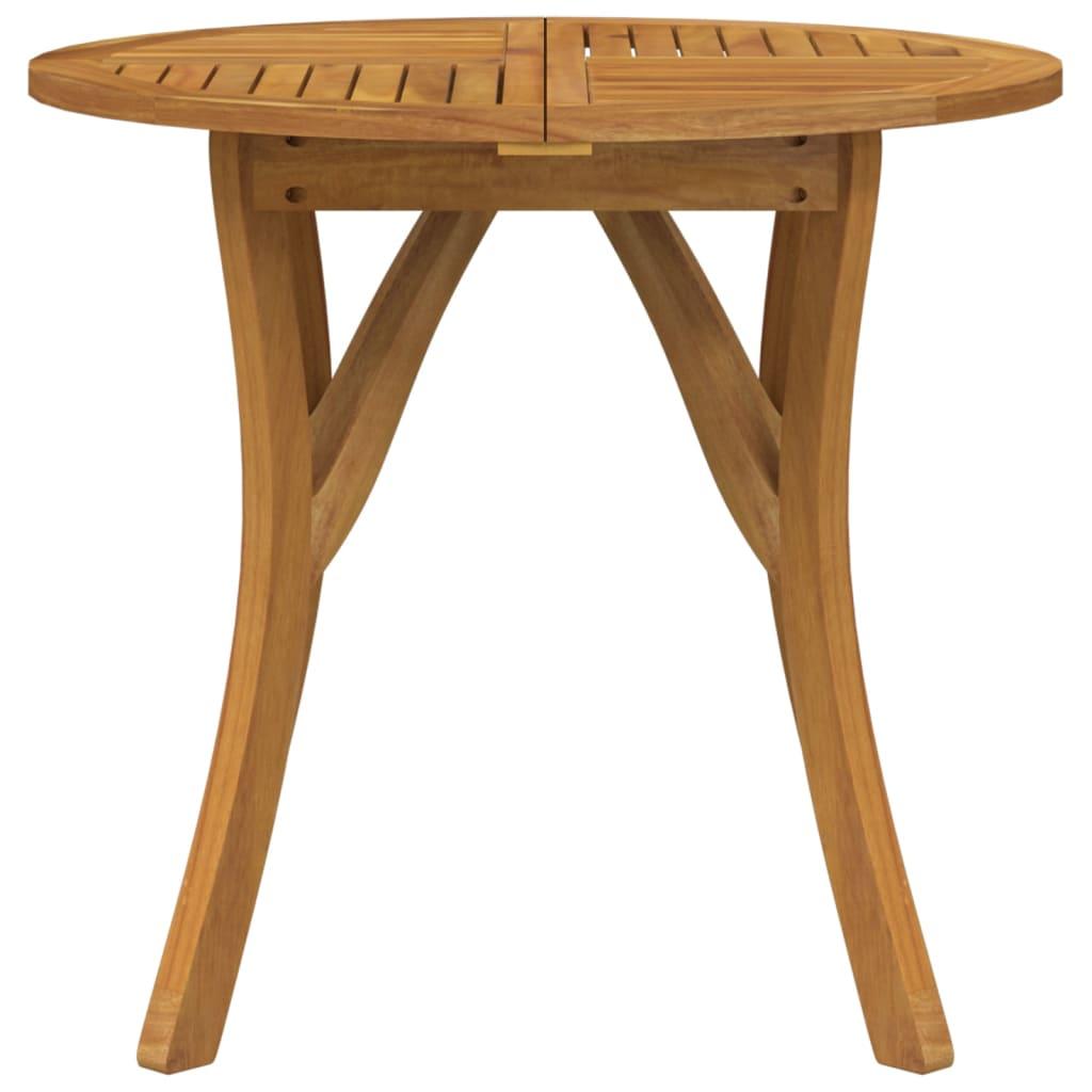 Mesa de jardín madera maciza acacia negro y marrón 123x60x74 cm