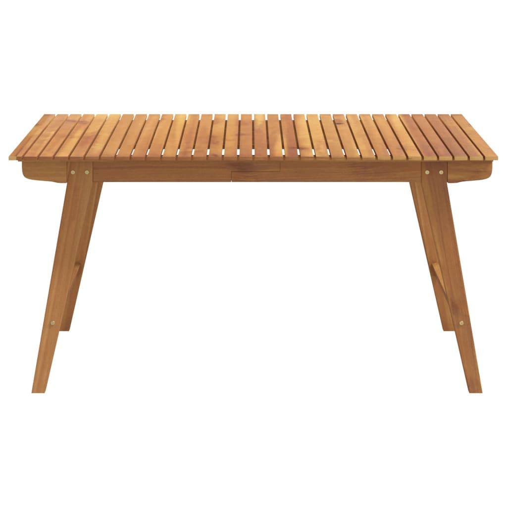 Mesa de jardín madera maciza acacia negro y marrón 123x60x74 cm