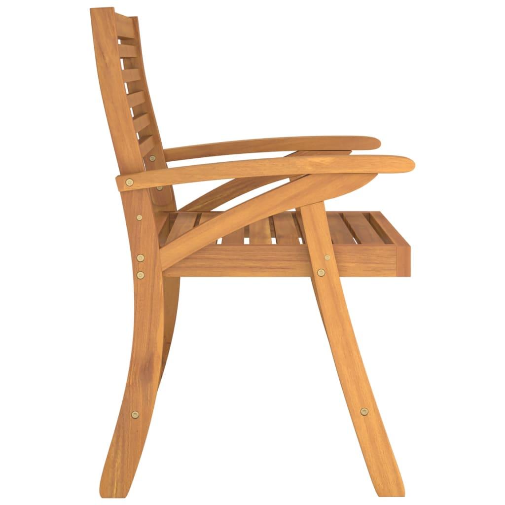 Sillas de jardín 2 uds madera maciza