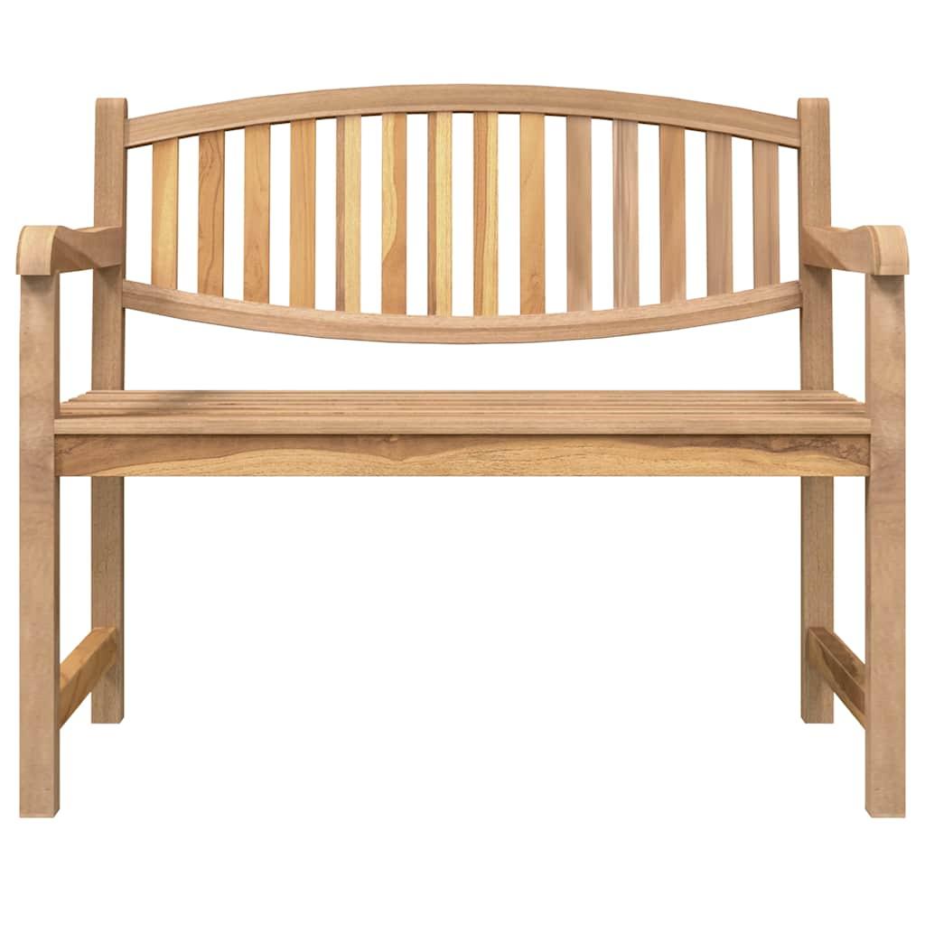 Banco de jardín madera maciza de teca 127x58,5x92,5 cm