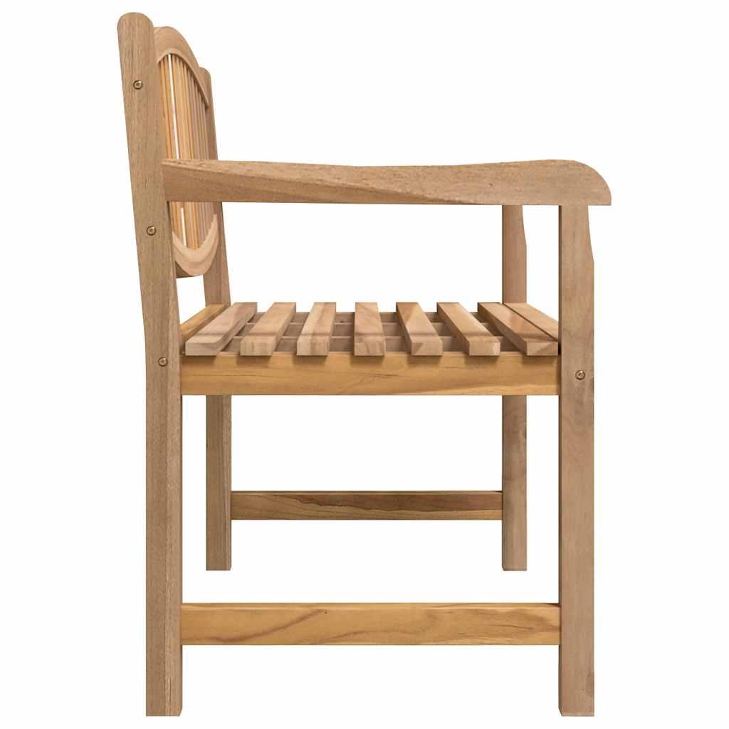 Banco de jardín madera maciza de teca 127x58,5x92,5 cm