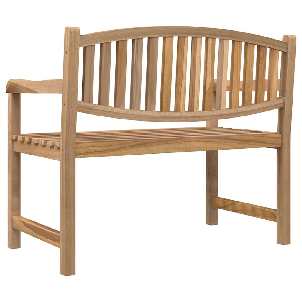 Banco de jardín madera maciza de teca 127x58,5x92,5 cm