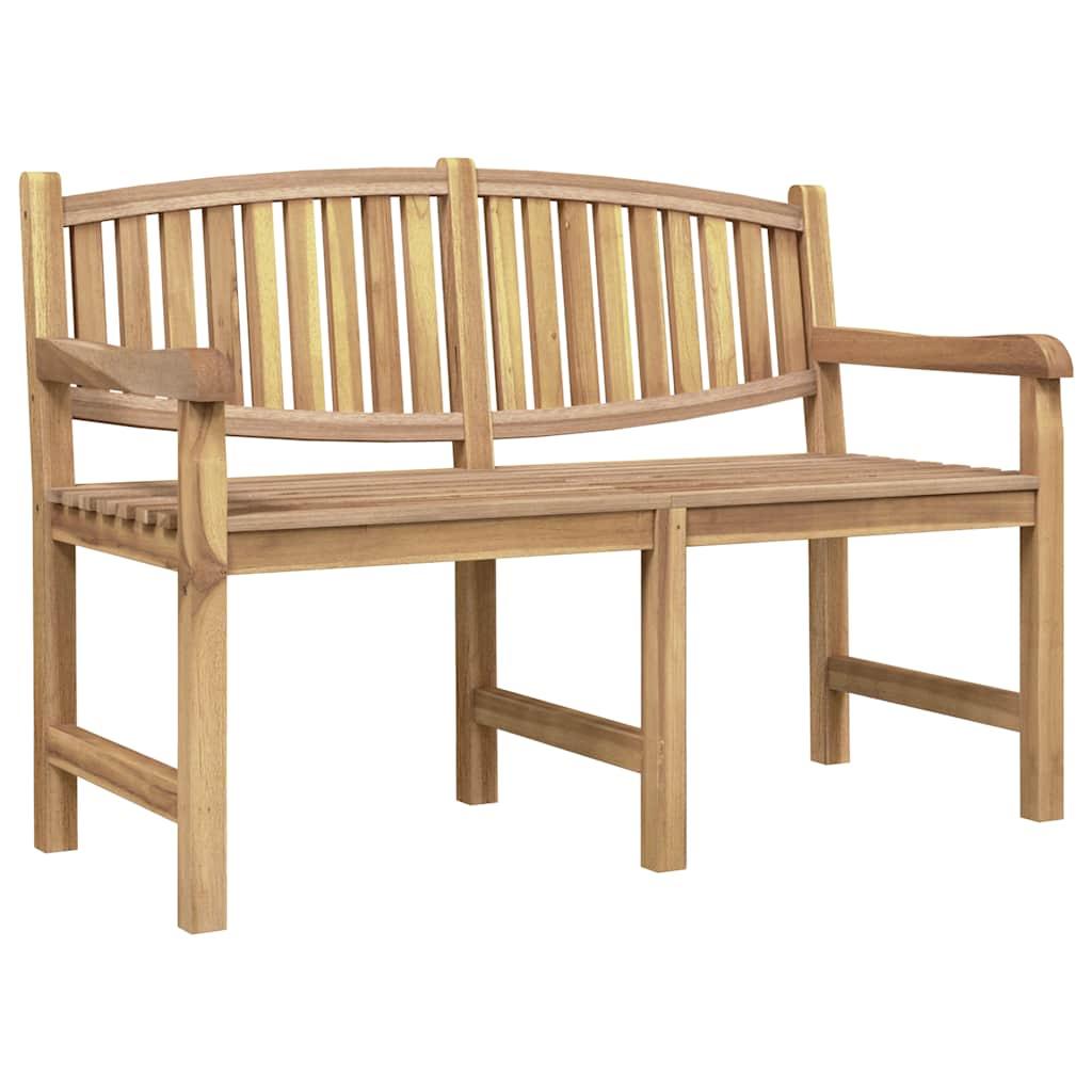Banco de jardín madera maciza de teca 127x58,5x92,5 cm