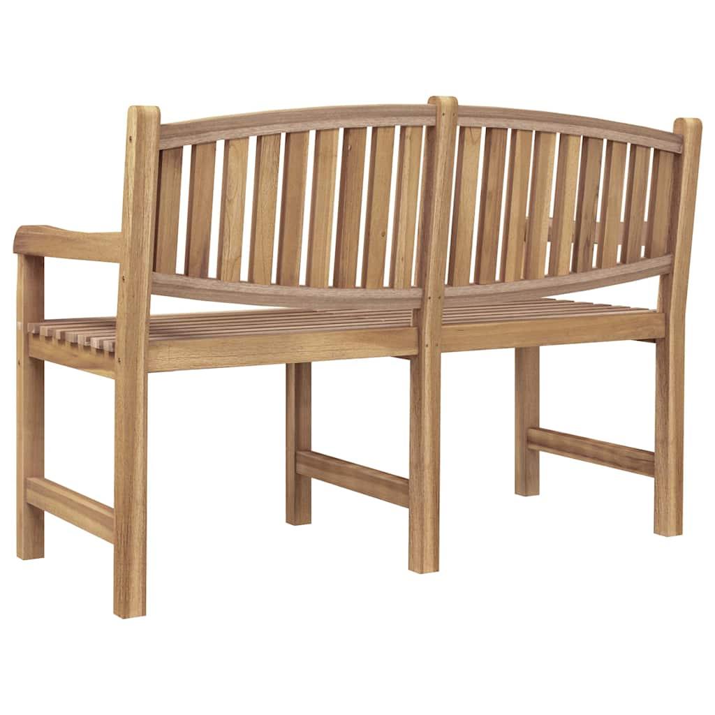 Banco de jardín madera maciza de teca 127x58,5x92,5 cm