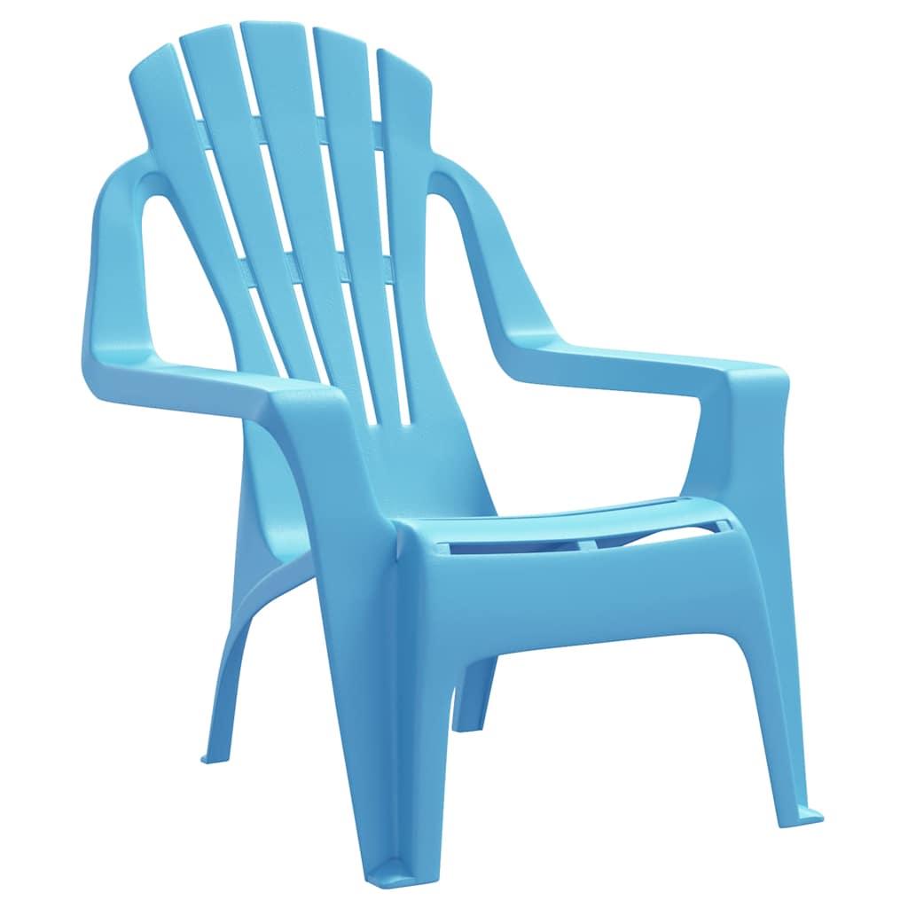 Sillas de jardín niños 2 uds aspecto madera PP 37x34x44 cm