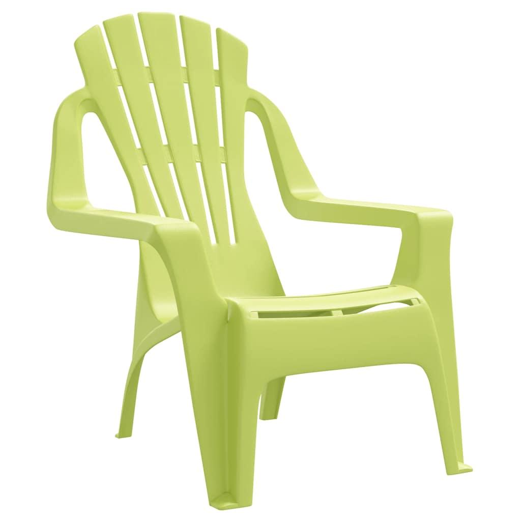 Sillas de jardín niños 2 uds aspecto madera PP 37x34x44 cm