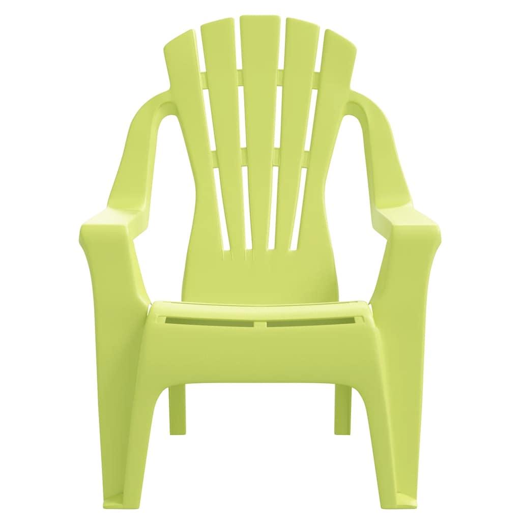 Sillas de jardín niños 2 uds aspecto madera PP 37x34x44 cm