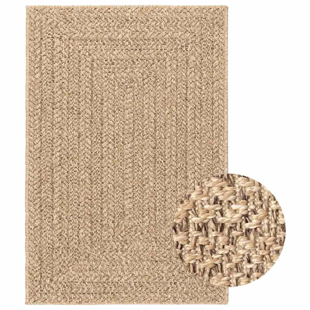 Alfombra ZIZUR apariencia de yute interior y exterior 160x230 cm
