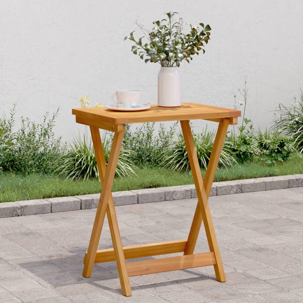 Mesa de jardín plegable madera maciza de acacia 135x85x75 cm