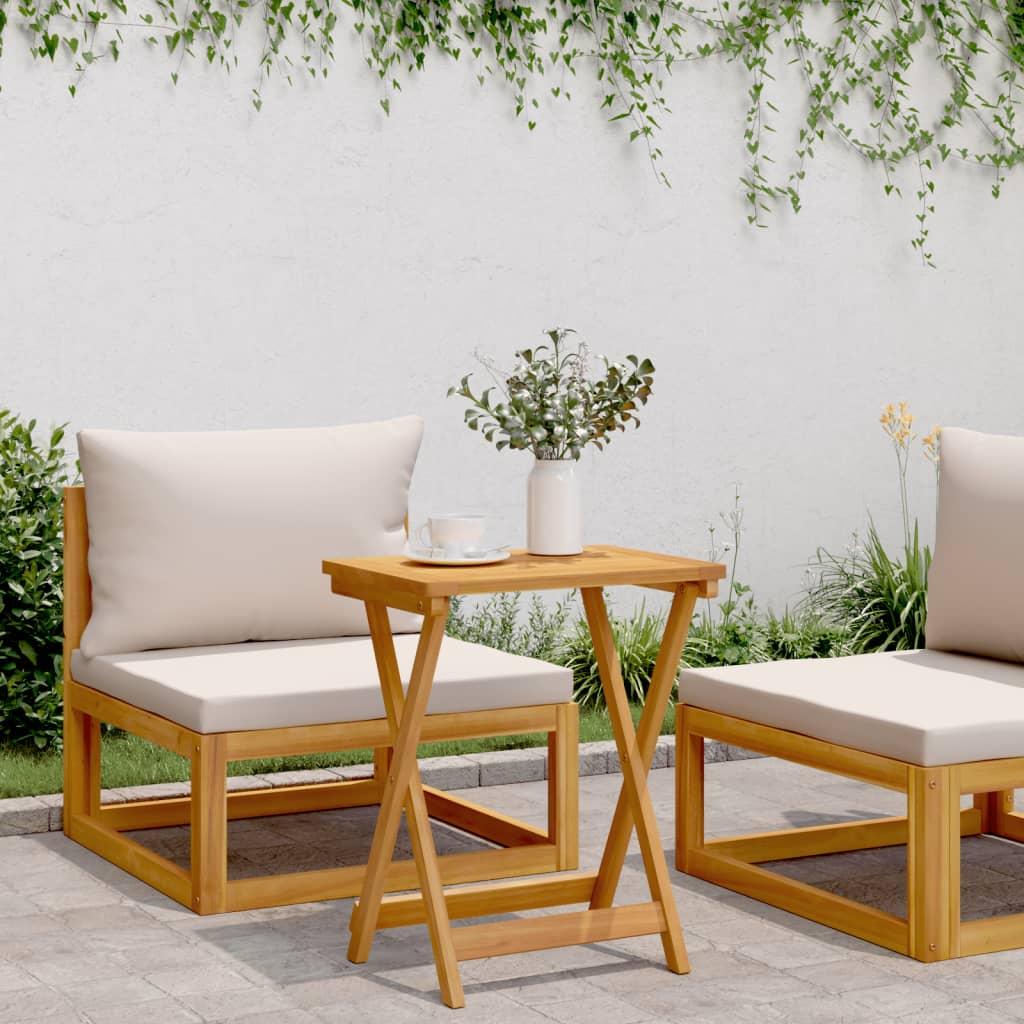 Mesa de jardín plegable madera maciza de acacia