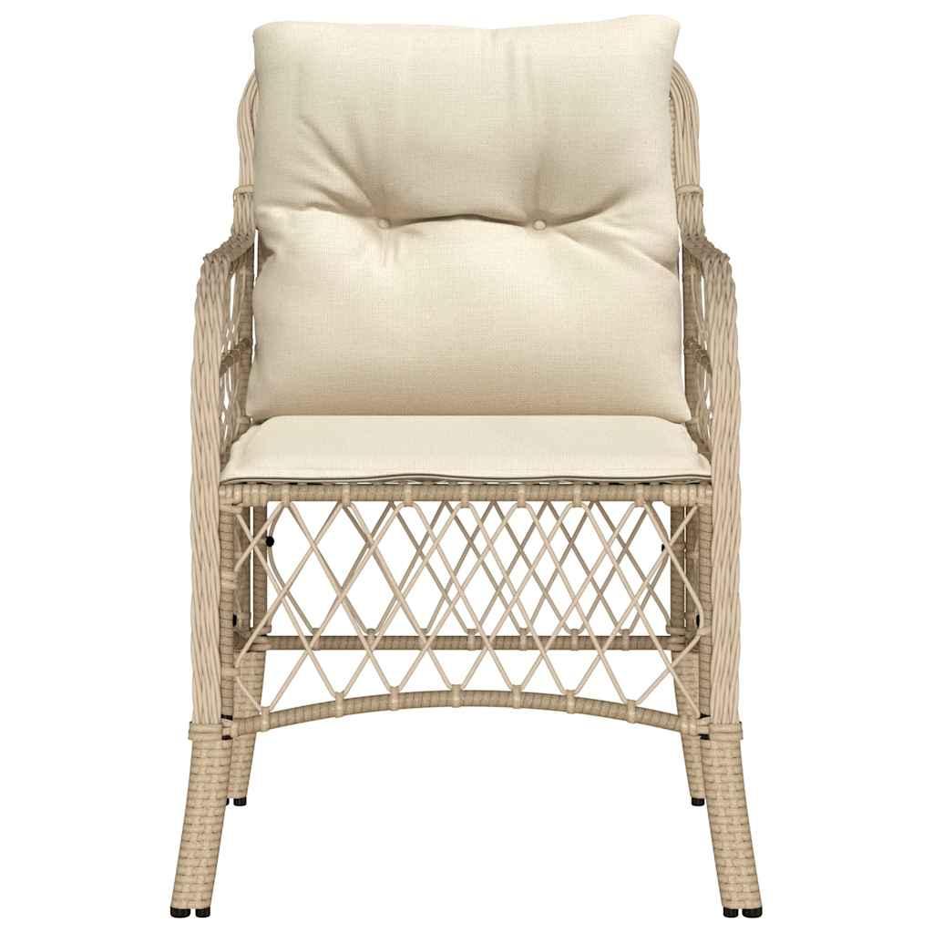 Sillones de jardín con cojines 2 uds ratán sintético marrón