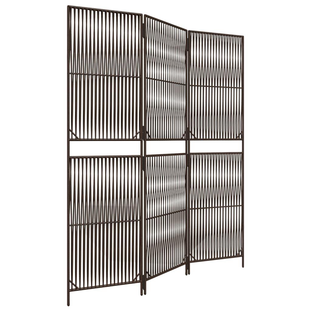 Biombo de 3 paneles ratán sintético