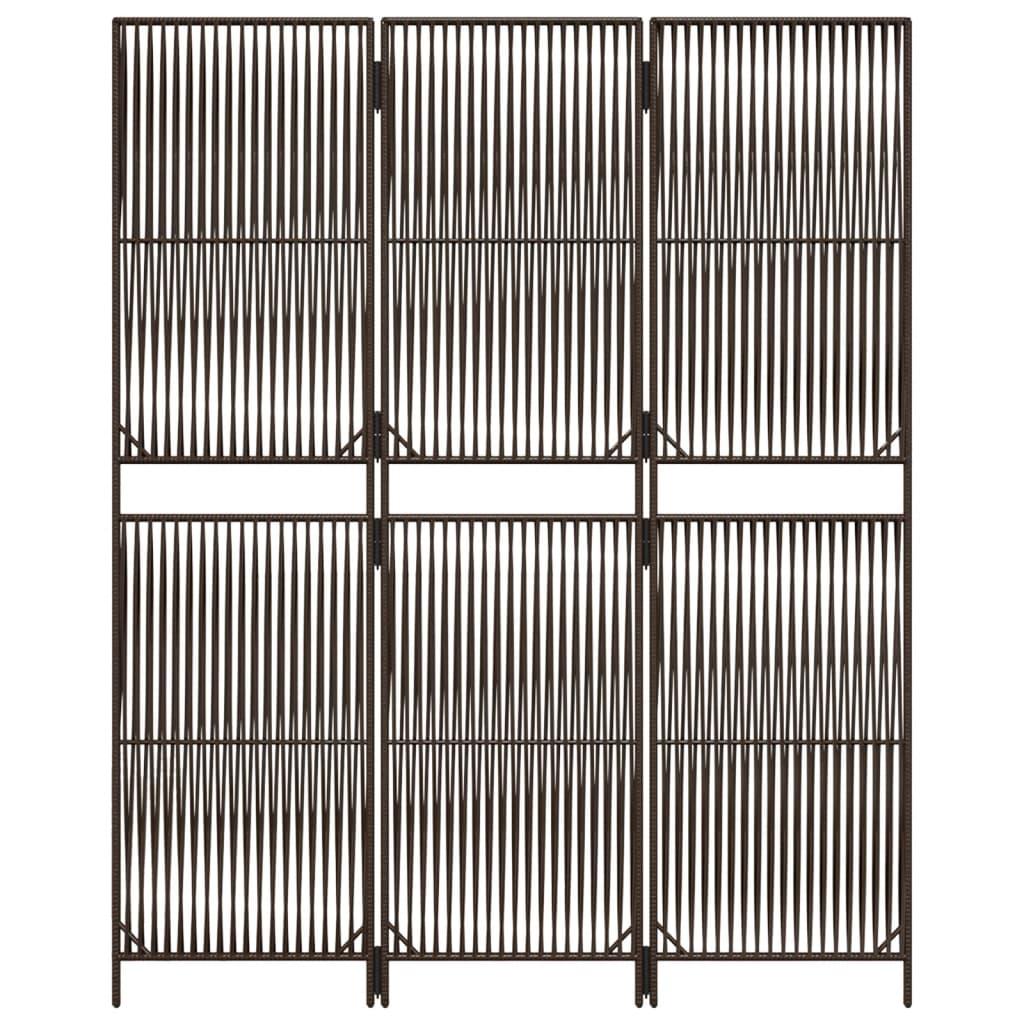 Biombo de 3 paneles ratán sintético