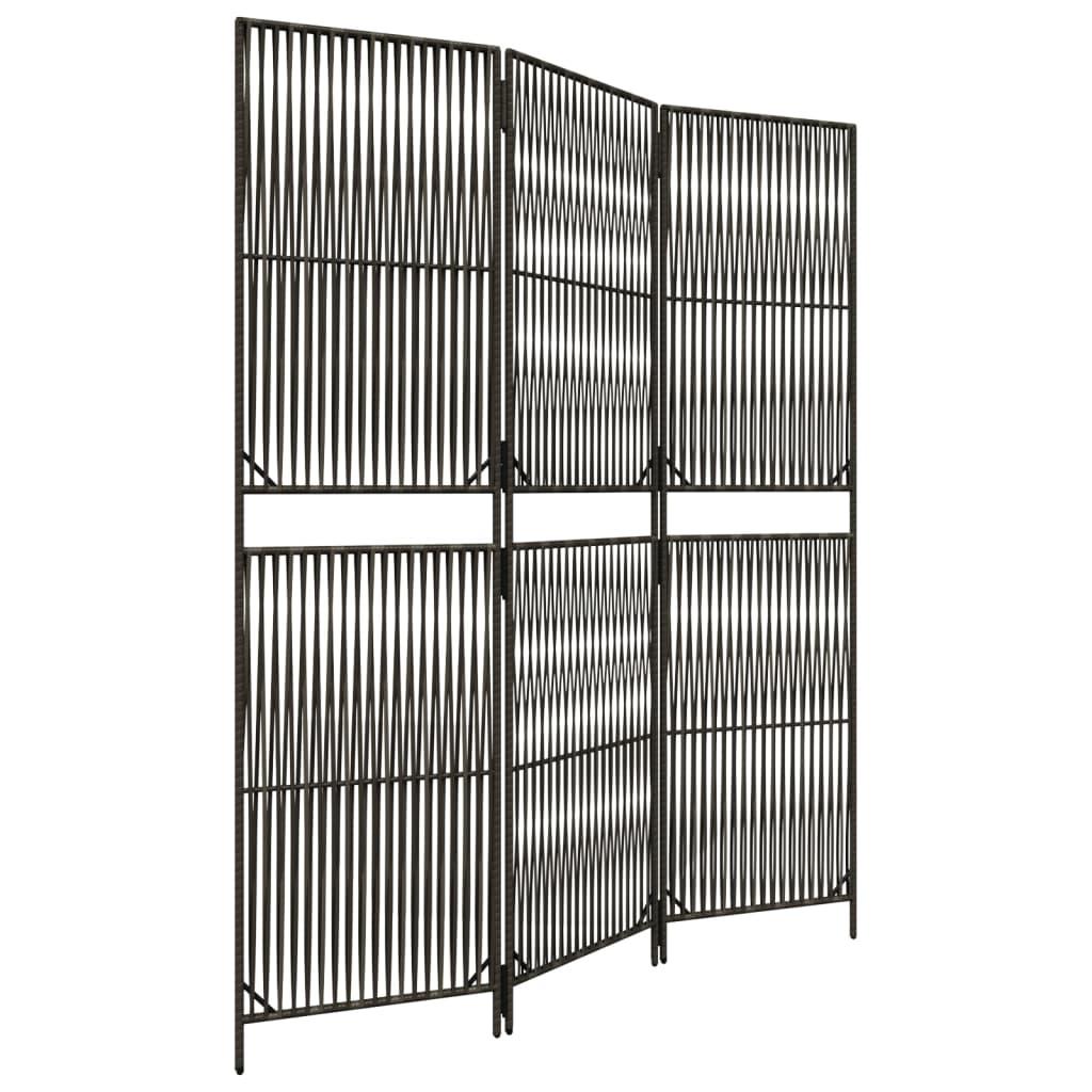 Biombo de 3 paneles ratán sintético