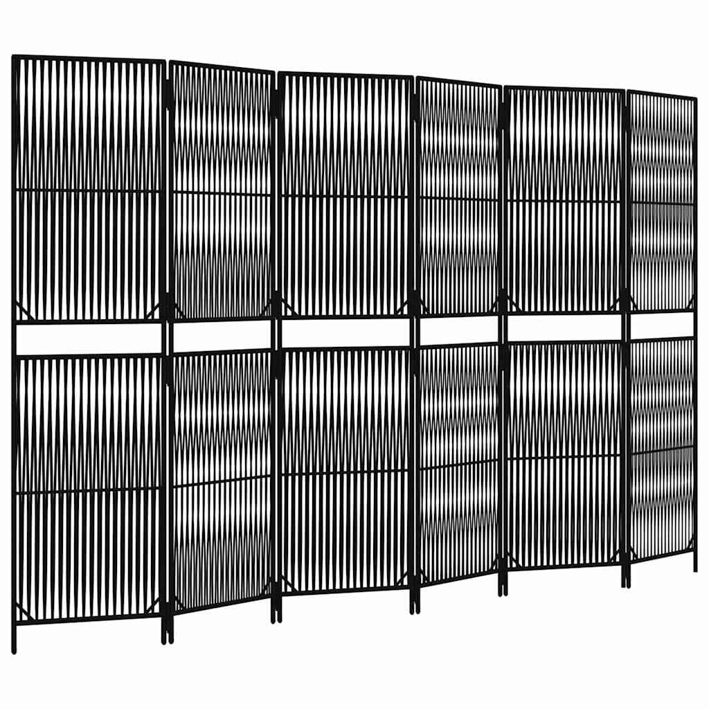 Biombo de 6 paneles ratán sintético