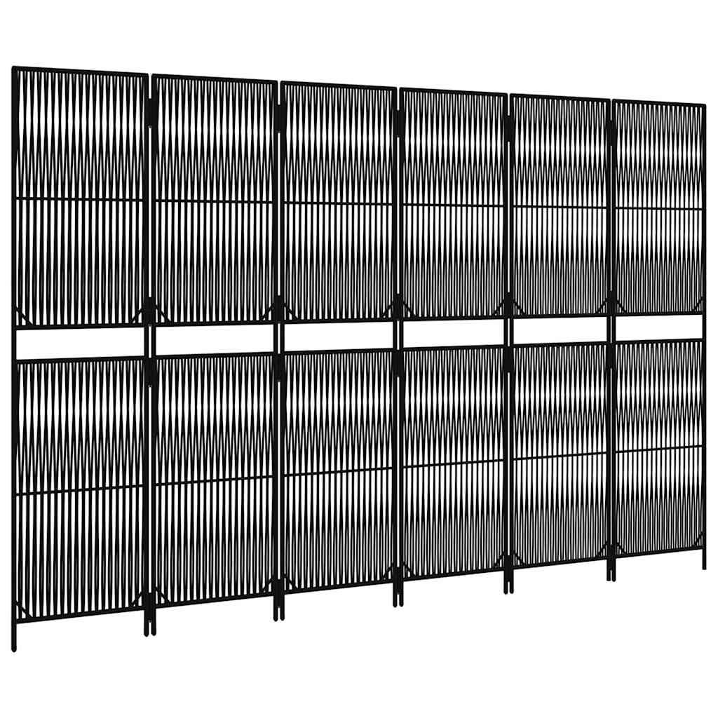 Biombo de 6 paneles ratán sintético