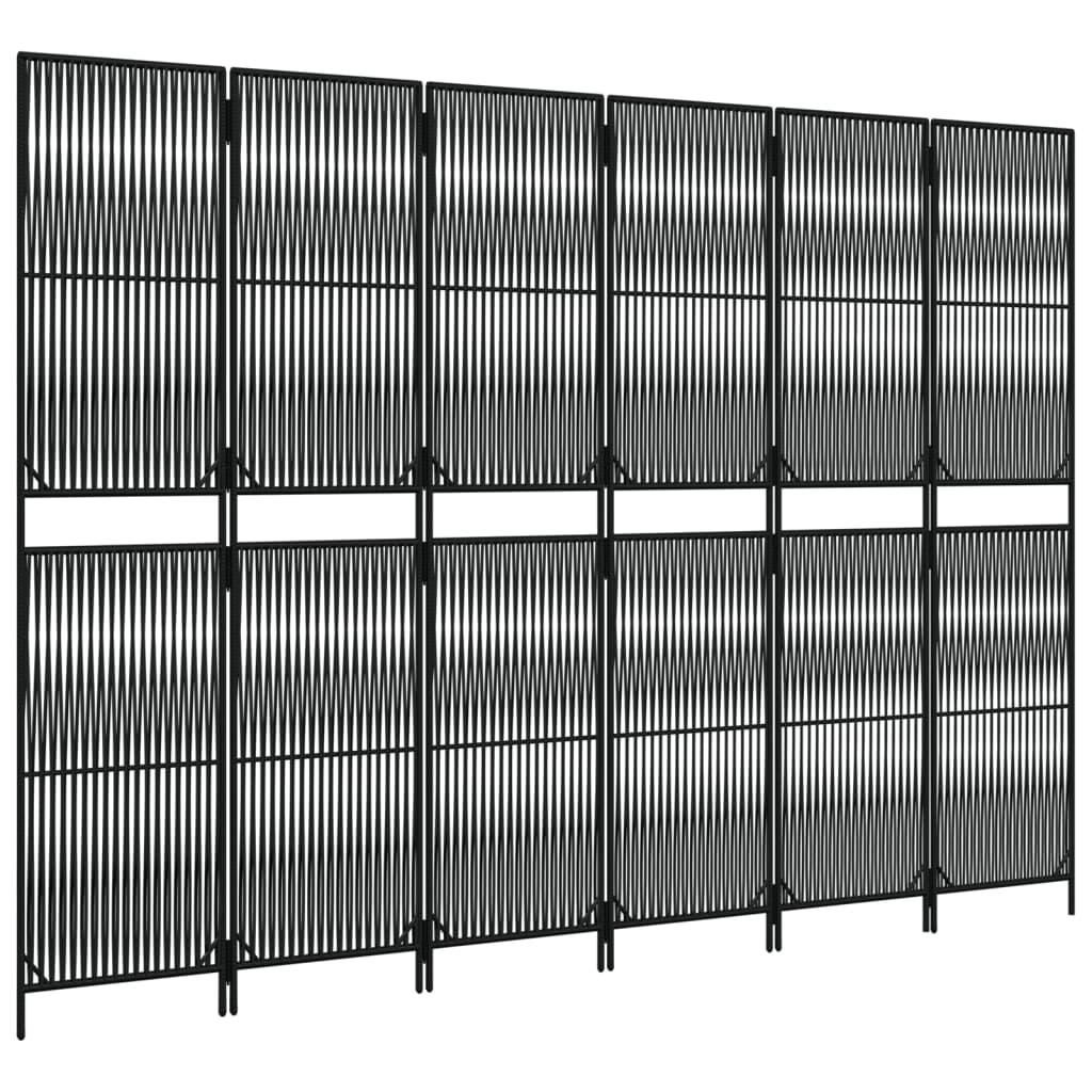 Biombo de 6 paneles ratán sintético