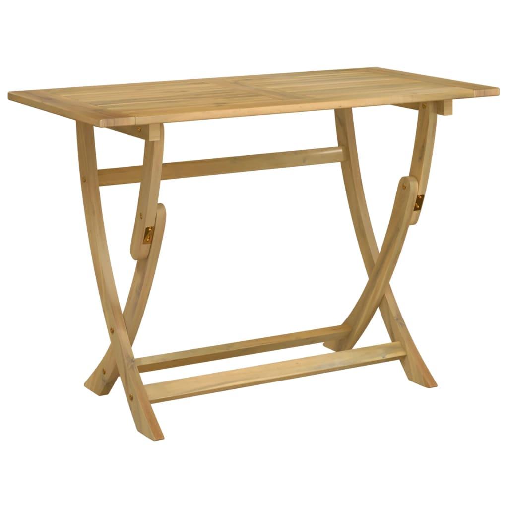 Mesa de jardín plegable madera maciza de acacia 90x52,5x65 cm