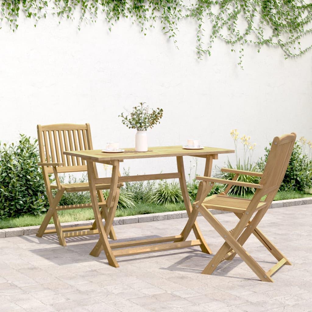 Mesa de jardín plegable madera maciza de acacia 90x52,5x65 cm